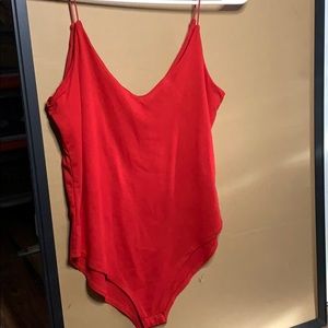 red comfortable body suit